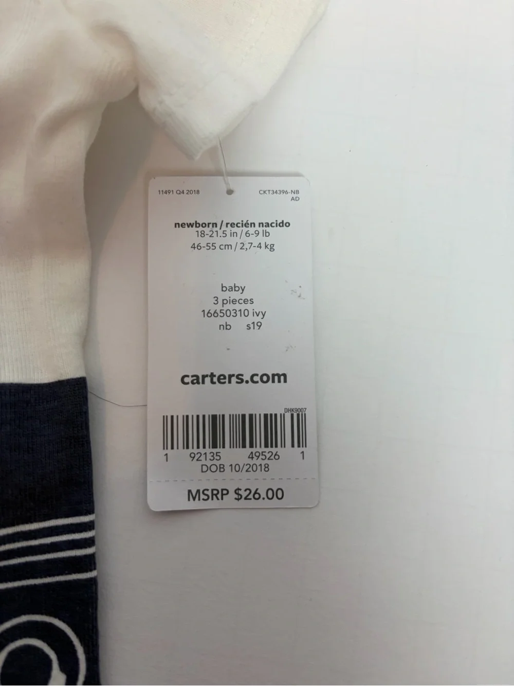 Carters’s NB 3 piece set